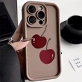 thumbnail image 1 of Cute Phone Case For iPhone 15 Pro Max Case iPhone 11 12 13 14 Pro Max XS X XR 7 8 Plus SE Soft Shockproof Bowknot Cherry Cover 5RI41 For iPhone 12, 1 of 6