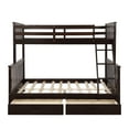 thumbnail image 4 of Harper & Bright Designs Twin over Full Bunk Bed with Ladders and Two Storage Drawers, Espresso, 4 of 7