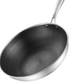thumbnail image 4 of Stainless Steel Wok Stainless Steel Wok Pan 3 Layer Stainless Steel Wok  Stainless Steel Wok Wok Pan Stainless Steel Wok Pan Double Sided  3 Layer Prevent Sticking Easy Cleaning, 4 of 5