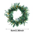 thumbnail image 2 of Mini Wreaths 10pcs, Mini Christmas Wreaths for Crafts and Candle Displays, Small Artificial Greenery Rings, 3 Inch Round Wreaths for Cabinet, Shelf, Table Decor, 2 of 5