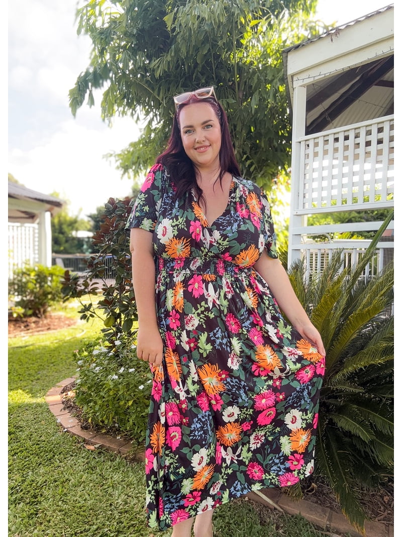 loose fitting spring dresses Women Cotton Long Dress, Loose Fit Spring Dress, Dresses with Pockets