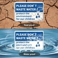 thumbnail image 5 of 1pcs Please Don't Waste Water Sign 8x12 inches 35 Mil Aluminum Do not Waste Water Protect The Environment for Our people Warning Sign UV Protected and Waterproof, 5 of 6