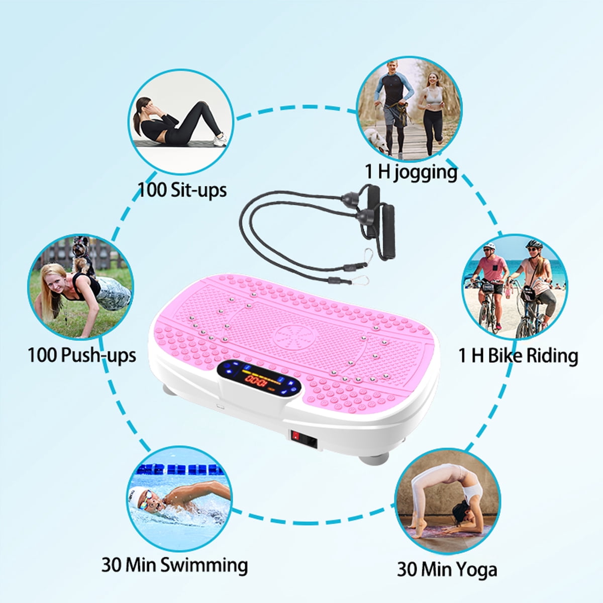 SAYGOGO Vibrating Board with Remote Control, 3D Motion Vibration Plate for Full Body Workout & Rehabilitation