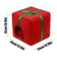 thumbnail image 3 of Nebwoak Soft Nest for Dog and Cat Christmas Cats Bed Dog Bed Fall and Winter Warm Pet Bed Kitty House Pet Supplies Detachable Christmas Gift Box Pet Villa, 3 of 6