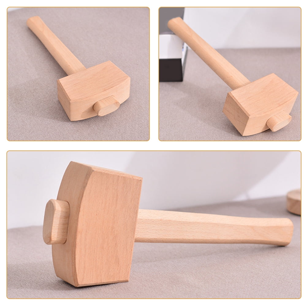 HOOWIFFY Woodworking Hammer with Beech Wood Handle, Craft Tool Set for Precision Wood Craft and Projects