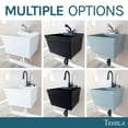 thumbnail image 6 of Tehila Floating Utility Sink Kit with Matte Black Pull-down Faucet for Laundry Room Installation, 6 of 9