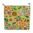 thumbnail image 2 of 20-inch by 19-inch Patterned Outdoor Spun Polyester Chair Cushions (Set of 2) 93454-2CH-REO-60, 2 of 2
