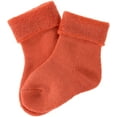 thumbnail image 4 of Lian LifeStyle 1 Pair Children Wool Crew Socks. , Soft and Durable HRL1801 Size 0M-6M (Orange), 4 of 6