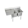 Elkay E2C16X20-L-18X E-Series 2-Compartment Sink, 18' left drainboard