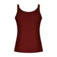 thumbnail image 5 of Workout Tanks Women's Ribbed Scoop Neck Tank Top Slim Fitted Cotton Spaghetti Strap Camisole Basic Sleeveless Layering Shirt form Fitting Knit Cami, 5 of 6