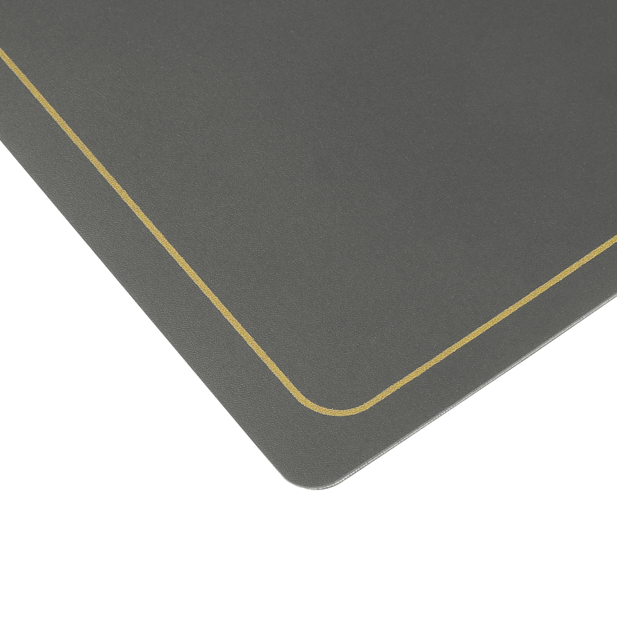 REGALWOVEN Faux Leather Placemats Set of 6 for Kitchen Dining Room Grey 18"x12"