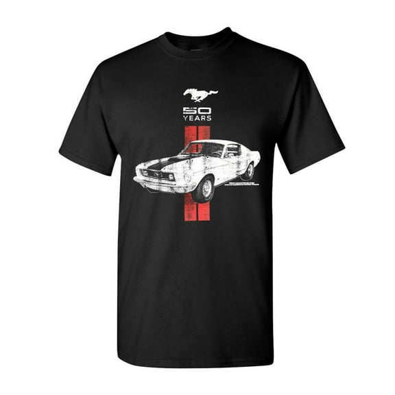 Tee Hunt Ford Mustang 50 Years Muscle Shirt GT Boss 302 Shelby Cobra Jet Novelty Shirt