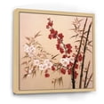 thumbnail image 2 of Designart "Bamboo Amidst Plum Blossoms II" Bamboo Floater Framed Wall Decor, 2 of 5