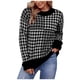 thumbnail image 1 of Suéteres para mujer Suéteres de otoño Cuello redondo Moda Patchwork Manga larga Pullove Casual Tops Odeerbi ODB-5, 1 of 6