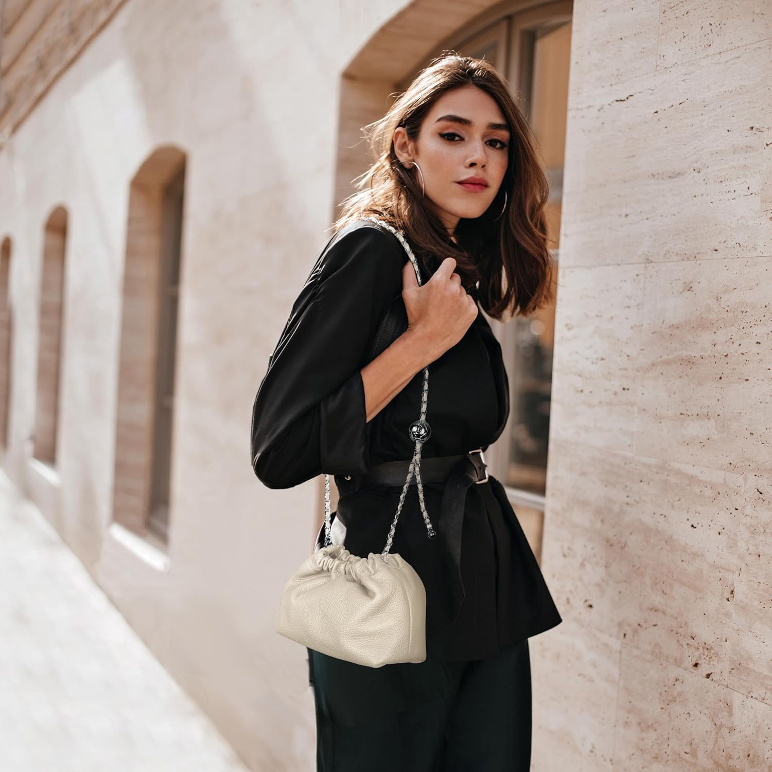 Small Crossbody Bag For Women Trendy.Dumpling Bag Clutch Purse For Women Evening Bag Cloud Purse Vegan Leather Hobo Bag