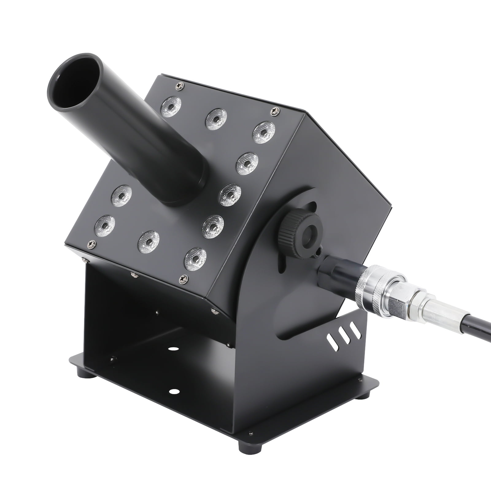 Professional DMX LED CO2 Jet Machine 250W Smoke Effect with 7-Color Light 12x3W LEDs for Stage, Bar