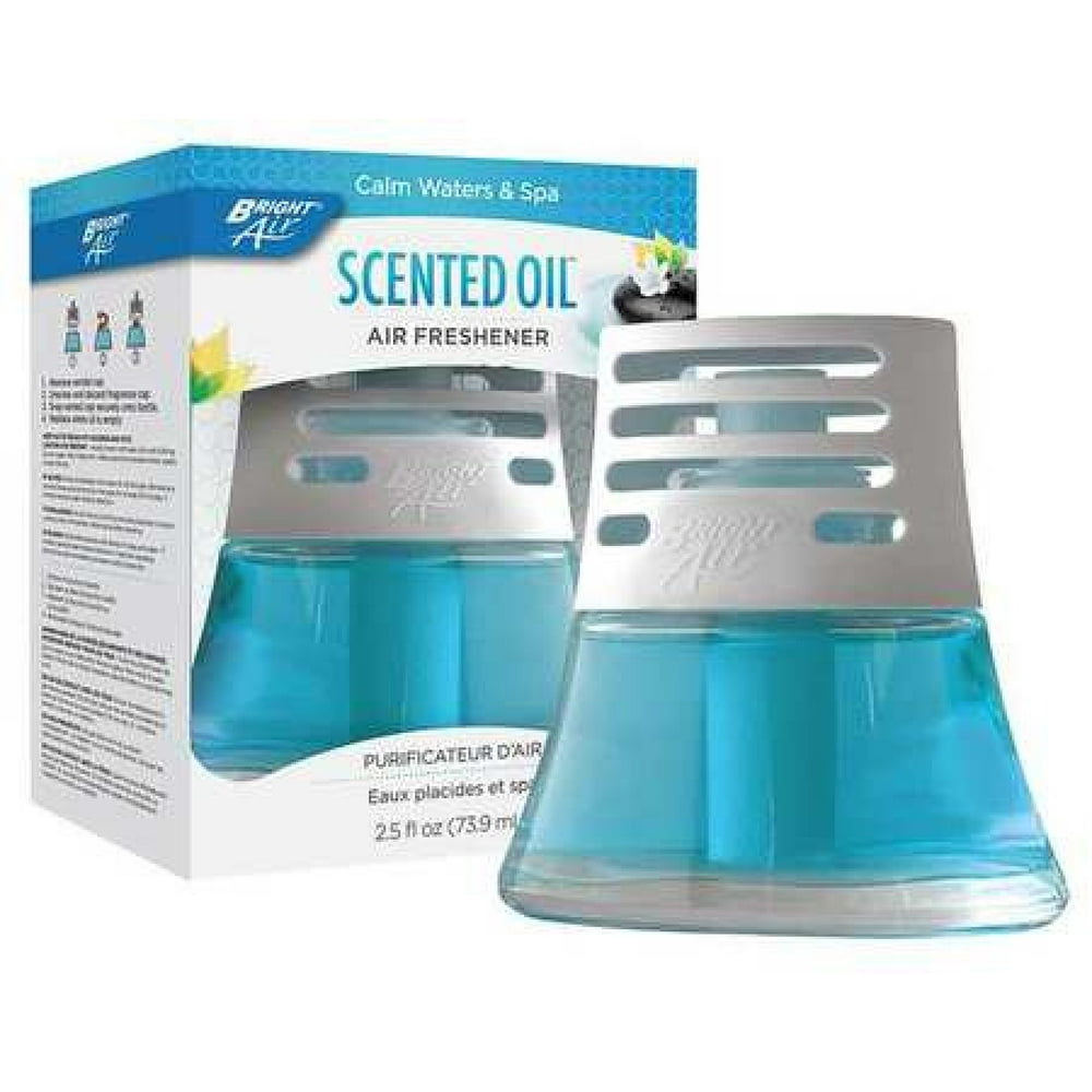 BRIGHT Air Scented Oil Air Freshener, Calm Waters and Spa, Blue, 2.5 Oz