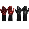 thumbnail image 3 of GLFILL Gants de Barbecue Gants de Cuisine Résistants à la Chaleur 800 Degrés Rouge, 3 of 8