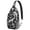 White-15, variant on Colorful Weed Sling Bag for Men & Women - Durable Chest Bag with Secure Zippers for Biking & Urban Use - Hemp Leaf & Marijuana Leaf Aesthetic