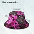 thumbnail image 3 of Fuzoiu Pink Blossoms Butterfly Print Reflective Bucket Hat,Outdoor Hat for Men and Women,Bucket Hat for Travel Fishing Hunting Summer Camp, 3 of 6