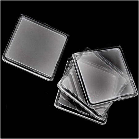 - Clear Glass Jewelry Pendant Tiles Square 30mm (4)