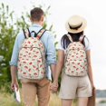 thumbnail image 4 of Disketp Cartoon Flat Mushrooms print Canvas Backpack Lightweight Travel Daypack Student Rucksack Laptop Backpack-Small, 4 of 5