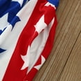 thumbnail image 3 of WUANDIXFA 4th of July Outfit Baby Toddler Girls 4th of July Romper Sleeveless Jumpsuit Playsuit Independence Day Clothes Red,1-2 Years, 3 of 7