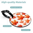 thumbnail image 4 of 2Pcs Leather Round Maple Leaf Cruise Luggage Tag with Privacy Cover and Name ID Tag - Suitable for Travel Handbags Backpacks School Bags Luggage Tags, 4 of 7