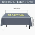 thumbnail image 6 of 100% Waterproof Rectangle PVC Tablecloth, Vinyl Table Cloth Cover Oil Proof Spill Proof Wipeable Plastic Table Cloths for Indoor and Outdoor Use (Light Gray, 60X102IN), 6 of 6
