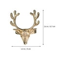 thumbnail image 4 of EeaseCA 4Pcs Christmas Deer Head Design Napkin Rings Alloy Napkin Holder Party Decor, 4 of 7