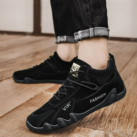 

Cathalem Men s Shoes Casual Size 15 Sports Shoes For Men Popular Labor Work Shoes Wear High Top Board Shoes for Men Boots Casual Black 8.5