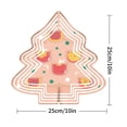 thumbnail image 2 of Metal Hanging Christmas Tree Wind Decorations - Festive Garden Spinners with Layered Design Stars & Holly for Yard Decor, 2 of 7