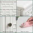 thumbnail image 6 of Indoor Outdoor Storage Cabinet Waterproof with Shelf, Off White Plastic Outdoor Cabinets for Patio/Garden/Backyard, Size 34.3''L*15''W*36.2''H, 6 of 9