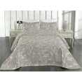 thumbnail image 2 of Ambesonne Leaves Art Quilted Bedspread Set 3 Pcs, Autumn Leafy Twigs Print, King, Pale Mauve and Pale Seafoam, 2 of 4