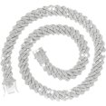 thumbnail image 1 of Collares de cadena cubana Cadenas de eslabones cubanos de plata/oro para hombre Iced Out, 1 of 5
