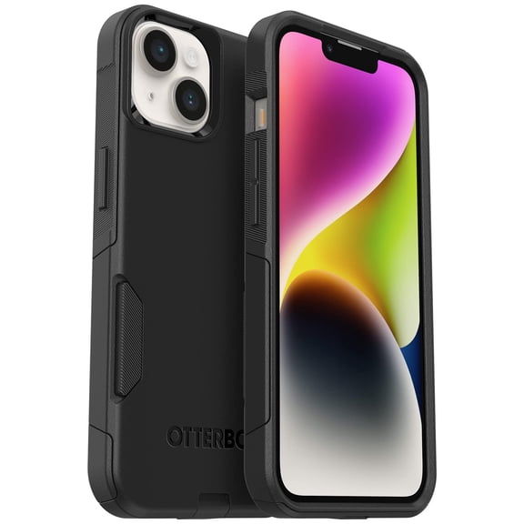 OtterBox Commueter Seires Case iPhone 14 & iPhone 13 - Thin & Tough, Pocket Friendly, with Port Protection - Black