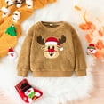 thumbnail image 6 of DAKIMOE Toddler Boys Girls Christmas Outfit Fuzzy Fleece Long Sleeve Crewneck Pullover Reindeer Sweatshirt Xmas Winter Warm Sweaters Tops for Kids Age 3 4 5 6 7 8, 5Y(5-6 Years), 6 of 11