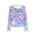 thumbnail image 5 of Craaazy Womens Tops Colorful Christmas Prints Fleece Crew Neck Long Sleeve Trendy Xmas Pullover Gifts for Women, 5 of 7