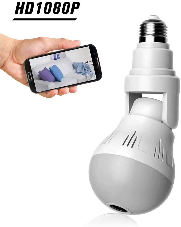 WiFi Bulb Security Camera 1080P HD Wireless 360 Degree Panoramic IP