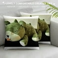 thumbnail image 3 of Cute Soft Weighted Dinosaur Stuffed Animals, Green Dino Stuffed Plush Animal Throw Pillows, Kawaii Plushies Hugging Toy Gifts for Kids, 3 of 5