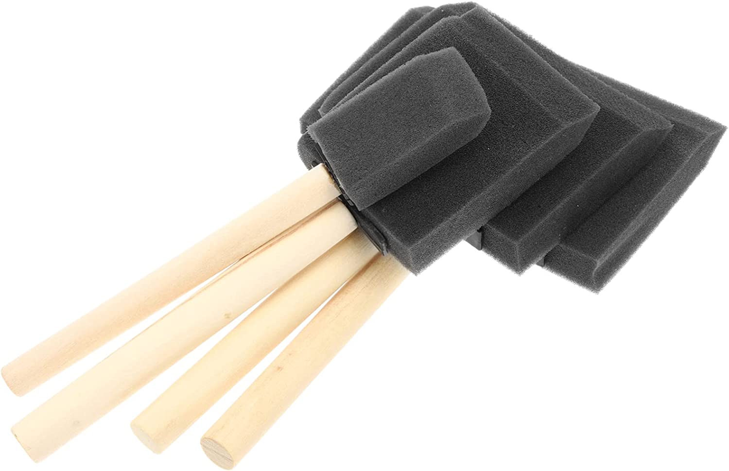 3 Sets Foam Brush Sponge Black Pens for Drawing Stencil Brushes Sponge