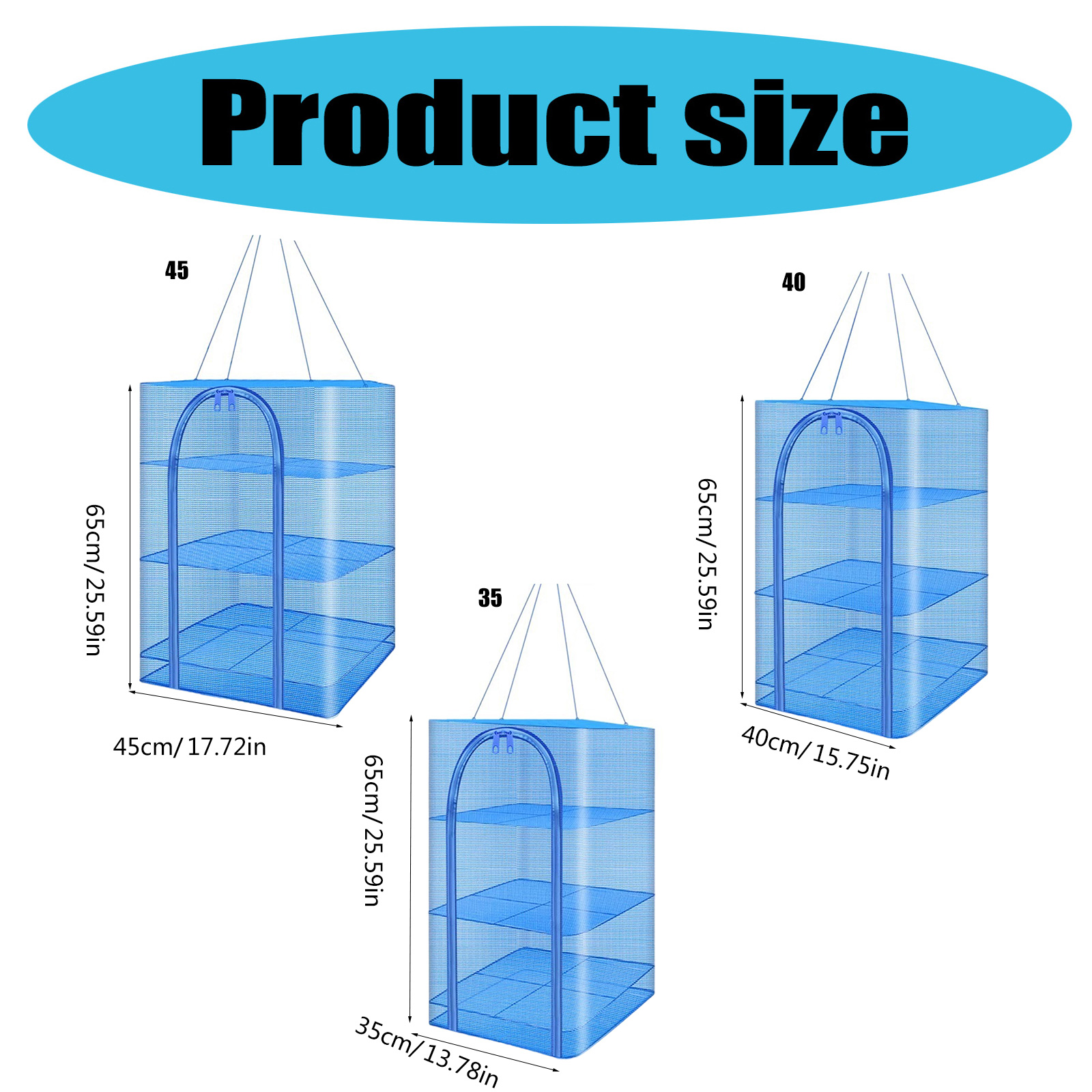 Drying Rack 4 Layers Folding Fish Meshes Drying Net with Zippers Opening Home Drying Vegetable Net Easy to Use