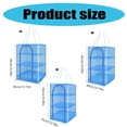 thumbnail image 3 of Drying Rack 4 Layers Folding Fish Meshes Drying Net with Zippers Opening Home Drying Vegetable Net Easy to Use, 3 of 8