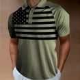 thumbnail image 2 of TOWED22 Mens July 4th American Flag Polo Shirts Short Sleeves Golf Tennis Shirt Casual T-Shirt(AG,5XL), 2 of 3