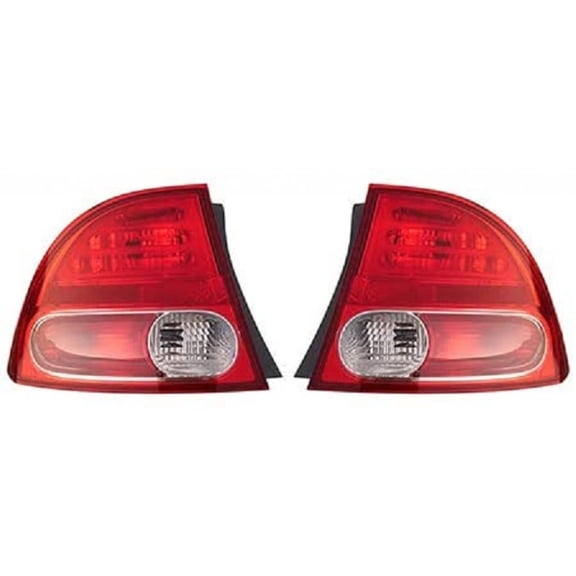 For Honda Civic Tail Light 2006 2007 2008 Pair Driver and Passenger Side DOT For HO2800166N
