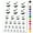 Black, variant on Trio of Bats Flying Halloween Water Resistant Temporary Tattoo Set Fake Body Art Collection - Purple