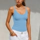 thumbnail image 2 of TaTaai Women's Casual Ribbed Tank Top V-Neck Sleeveless Solid Color Knit Vest Soft Stretchy Lightweight Spring Summer Daily Beach Wear Gift, 2 of 6