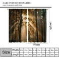 thumbnail image 3 of Misty Forest Blackout Curtains, Natural Landscape Dark Jungle Red Lawn Pattern Printed Curtains for Bedroom Living Room Insulation Curtains 55x63 Inch, 3 of 6