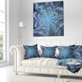 thumbnail image 3 of Designart Soft Blue Fractal Flower with Large Petals - Floral Throw Pillow - 16x16, 3 of 5