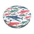 thumbnail image 6 of Uemuo Colorful Shark Pattern Round Bar Stool Seat Covers Washable Stool Cushion Slipcover Elastic Bar Chair Covers-12 inch, 6 of 7